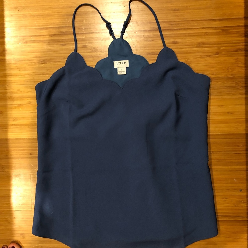 JCrew Scalloped tank